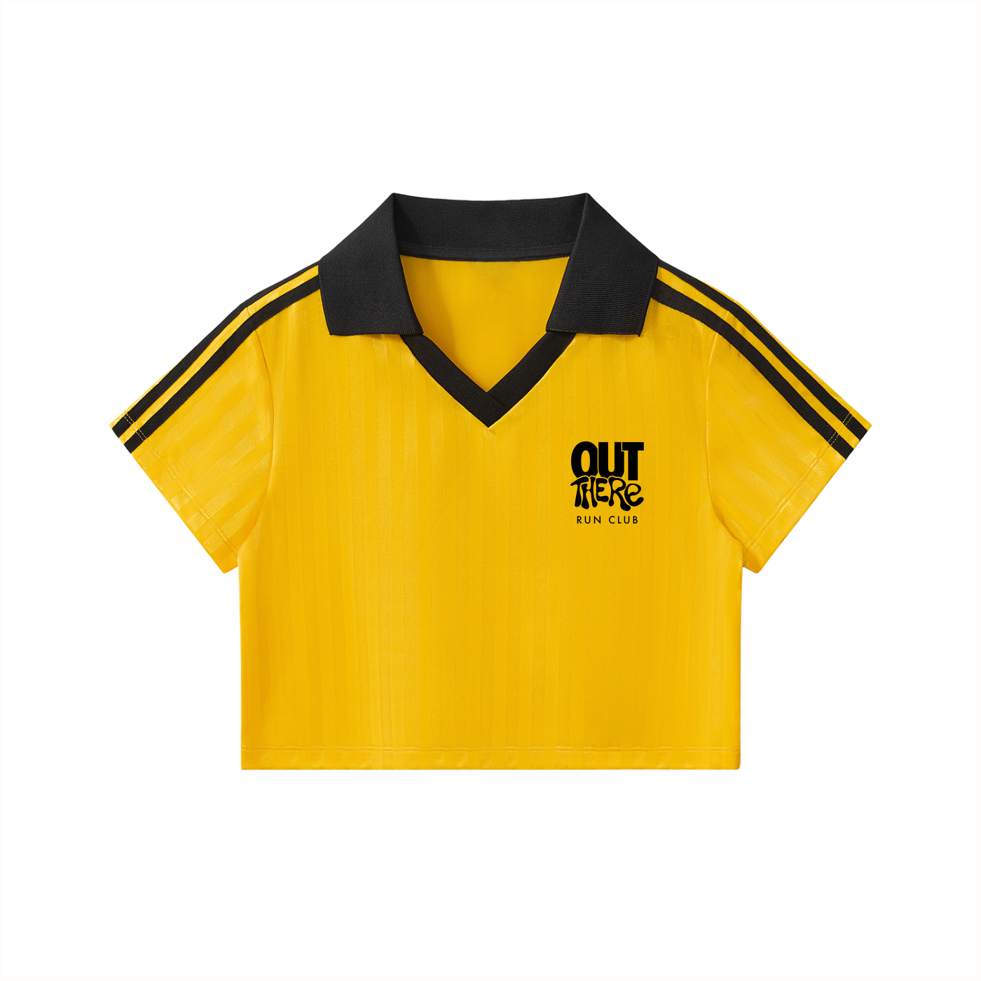 Out There Run Club Collar and Cropped Jersey (Yellow and Black)