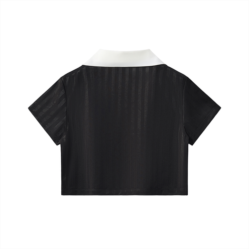 Out There Run Club Collar and Cropped Jersey (Black)