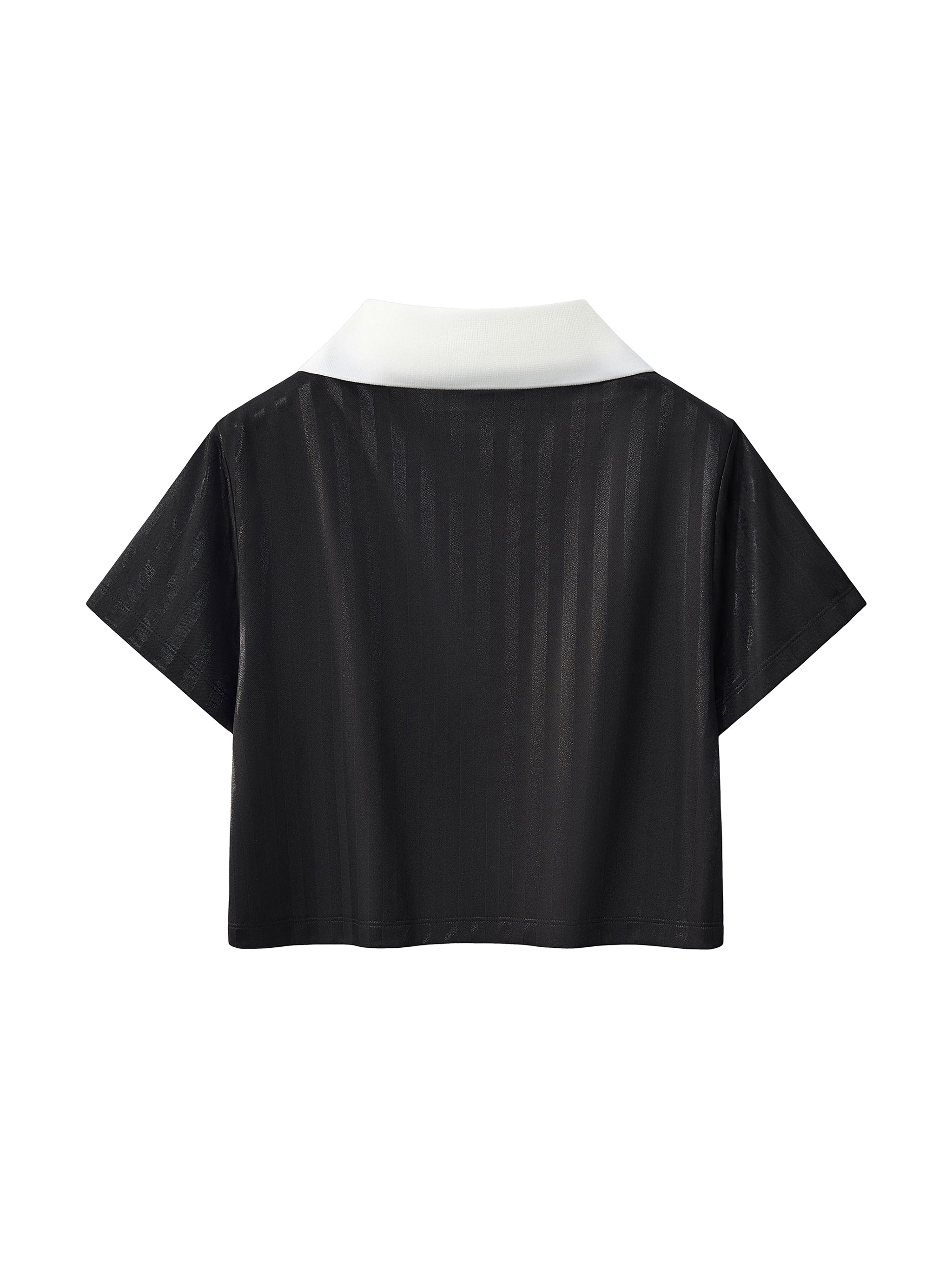 Out There Run Club Collar and Cropped Jersey (Black)